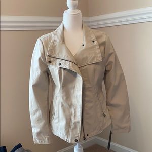 Beige Faux leather jacket
